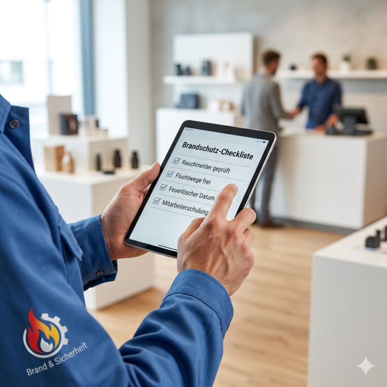 Brandschutzbeauftragter Frankfurt und Umgebung Experte für Brandschutzberatung in Frankfurt und Umgebung prüft Checkliste für Brandschutzbeauftragte.